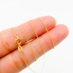 Load image into Gallery viewer, 020R01LGJ08018K. 18K Solid Gold Cable 16 Inch Chain with Extender