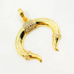 Load image into Gallery viewer, DP184. Diamond Sterling Silver Horn Pendant