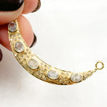 Load image into Gallery viewer, Buy Now Diamond Sterling Silver Connector Moon Pendant