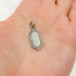 Load image into Gallery viewer, DC437. Diamond Sterling Silver Hexagon Pendant