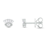 Load image into Gallery viewer, ER421145. 14K Solid Gold Diamond Eye Studs