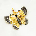 Load image into Gallery viewer, DP139. Diamond Silver Butterfly Pendant with Gemstone