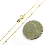 Load image into Gallery viewer, 14K Solid Gold Wheat Satellite Chain