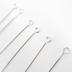 Load image into Gallery viewer, White Sterling Silver Eye Pin 2 Inch Headpin