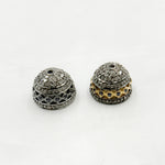 Load image into Gallery viewer, DC756. Diamond & Sterling Silver Bead Cap