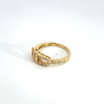 Load image into Gallery viewer, 14k Solid Yellow Gold Diamond Band Ring.