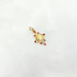 Load image into Gallery viewer, Shop Now 14K Solid Gold Diamond Shape Charm with Diamonds and Gemstones