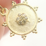Load image into Gallery viewer, GDP424. 14K Solid Gold Diamond Circle Charm