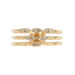 Load image into Gallery viewer, 14K Solid Gold Three Rows Eternity Diamond Ring.