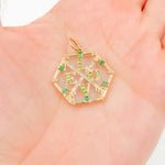 Load image into Gallery viewer, KG287. 14K Solid Gold Hexagon Love Pendant