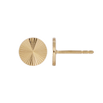 Load image into Gallery viewer, Shop 14K Solid Gold Circle Stud Earrings