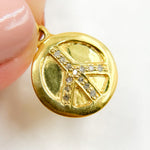 Load image into Gallery viewer, DC029. Diamond Sterling Silver Round Peace Charm
