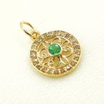 Load image into Gallery viewer, GDP258. 14K Solid Gold Diamond Fancy Charm
