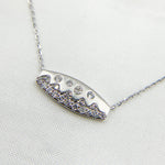 Load image into Gallery viewer, NT405723. 14K Solid Gold Diamond and Multi Sapphire Bar Necklace