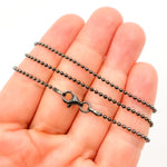 Load image into Gallery viewer, 1.5BEADN. Black Rhodium Bead Necklace