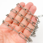 Load image into Gallery viewer, Sterling Silver Smooth Paperclip Chain