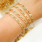 Load image into Gallery viewer, Z61GP. Gold Plated 925 Sterling Silver Ultra Flat Paperclip Link Chain