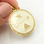 Load image into Gallery viewer, Buy Now Diamond Silver Round Enamel Pendant