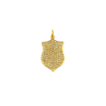 Load image into Gallery viewer, GDP93. 14K Solid Gold Shield Charms with Diamonds