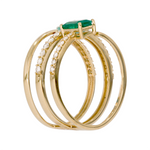 Load image into Gallery viewer, 14K Solid Gold Diamond and Gemstone Ring