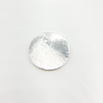 Load image into Gallery viewer, White Sterling Silver Brushed Round Flat Disc Charm with a Singles