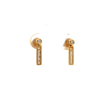 Load image into Gallery viewer, Buy 14K Solid Gold and Diamonds Dangle Bar Earrings