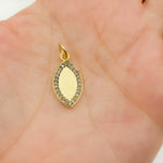 Load image into Gallery viewer, DC035. Diamond Sterling Silver Marquise Pendant