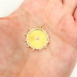 Load image into Gallery viewer, 14K Solid Gold Diamond Circle Charm. GDP446