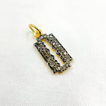 Load image into Gallery viewer, DC207. Diamond Sterling Silver Blade Charm