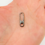 Load image into Gallery viewer, Shop Now 20MM Black Rhodium Shiny Sterling Silver Oval Clasp