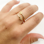 Load image into Gallery viewer, 14K Solid Gold Diamond Arrow Ring.