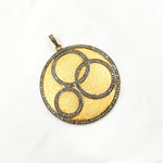Load image into Gallery viewer, DP257. Diamond Sterling Silver Round Pendant