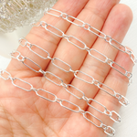 Load image into Gallery viewer, Sterling Silver Smooth Oval Link & Round Links Chain