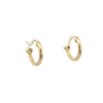 Load image into Gallery viewer, HP400760Y. 14K Solid Gold Diamond Huggies Earrings