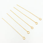Load image into Gallery viewer, Gauge Gold-filled Eye Pin 1.5 Inch Headpin