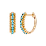 Load image into Gallery viewer, EHZ57298. 14K Solid Yellow Gold Hoop Earrings