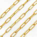 Load image into Gallery viewer, V7GPM. Gold Plated Matt Sterling Silver Paperclip Chain
