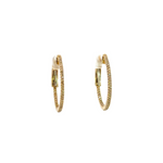 Load image into Gallery viewer, EHE56120. 14k Solid Gold Diamond Hoops