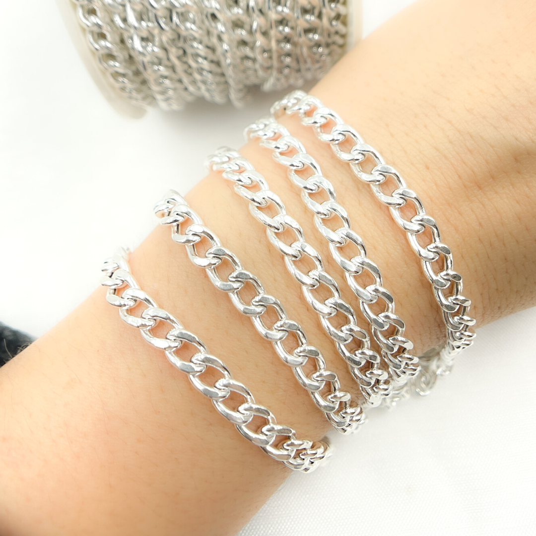 V45SS. 925 Sterling Silver Curb Chain