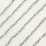Load image into Gallery viewer, Gold Rutile Oxidized Wire Chain