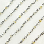 Load image into Gallery viewer, Gold Rutile Oxidized Wire Chain. GRU12
