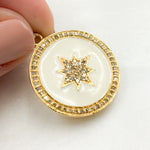 Load image into Gallery viewer, Sterling Silver Round Star Enamel Pendant