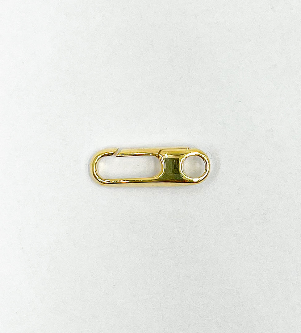 925 Sterling Silver Gold Plated Clasp 15x5 mm. 1356GP