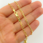 Load image into Gallery viewer, 14K Solid Gold Paperclip Diamond Cut Chain