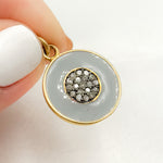 Load image into Gallery viewer, Silver Round Enamel Pendant