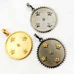 Load image into Gallery viewer, Diamond Sterling Silver Round Star Pendant
