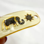 Load image into Gallery viewer, Silver Oval Enamel Connector