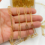 Load image into Gallery viewer, Gold Plated 925 Sterling Silver Long Oval Link Chains