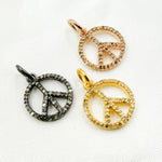 Load image into Gallery viewer, DC895. Diamond Sterling Silver Round Peace Charm