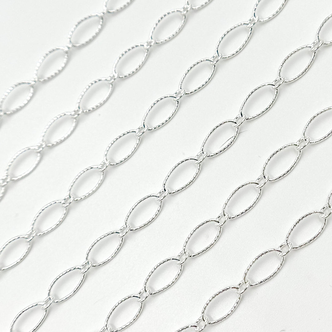 Sterling Silver Oval & Round Link Chain